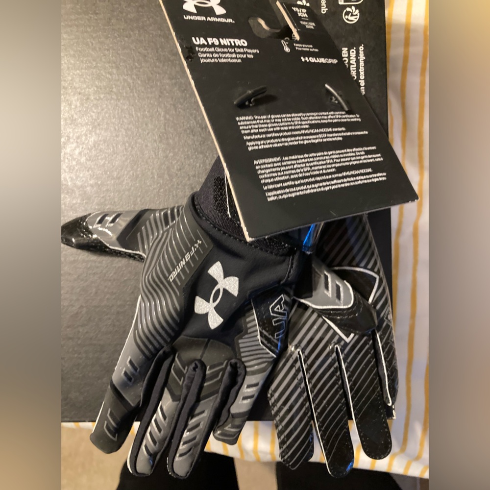 Under Armour football gloves